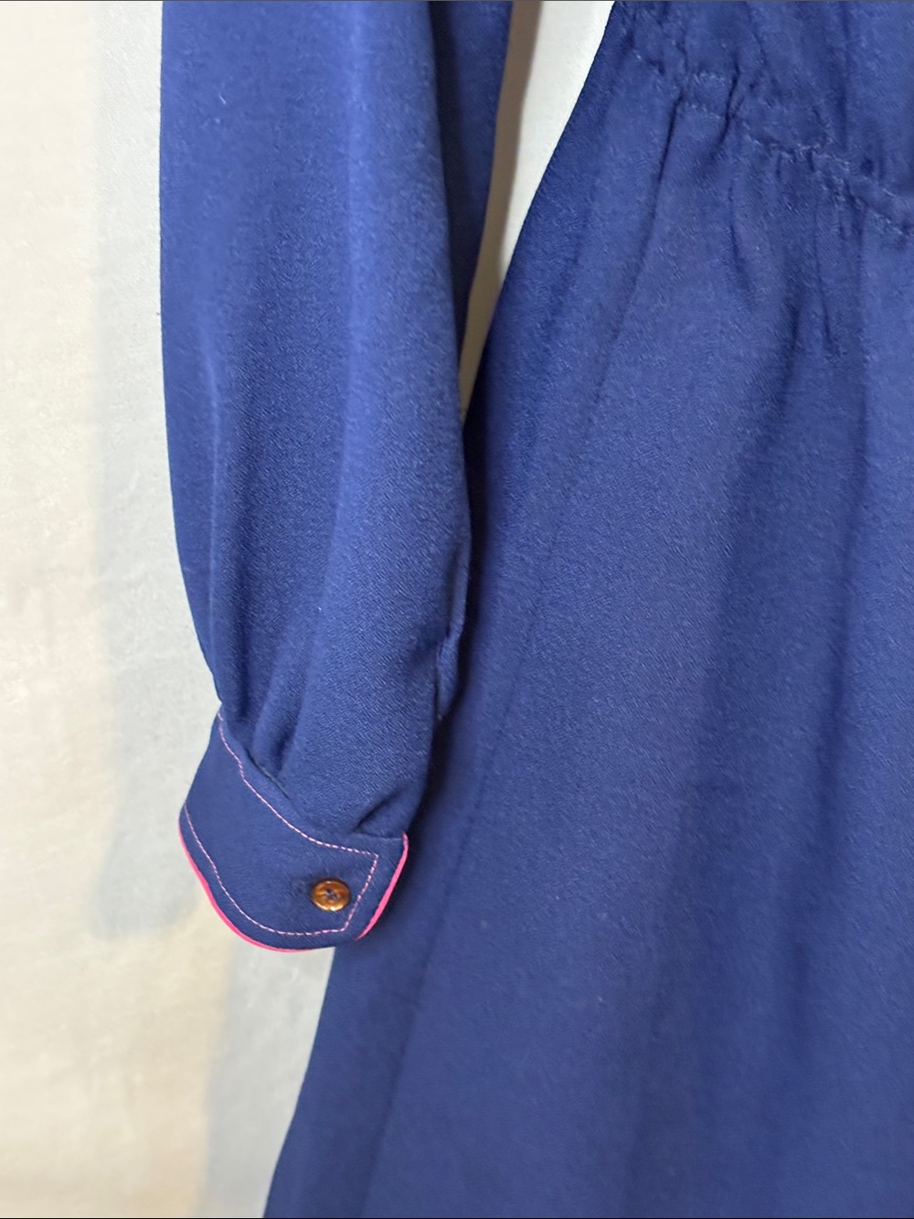 Schrader Sport Vintage 1970s Blue Button Front Dress - Picture 5 of 6
